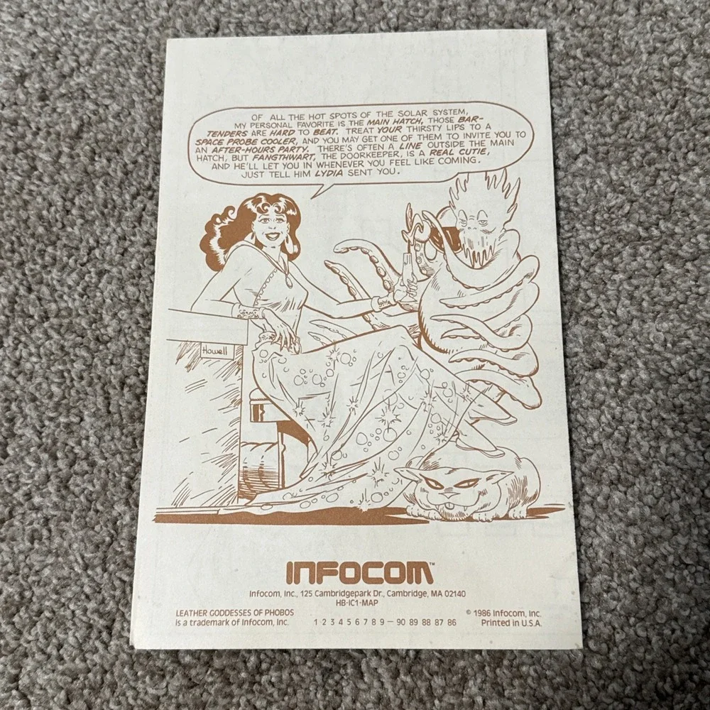 Leather Goddesses of Phobos Commodore 64 Hint Booklet Hot Spots Of Solar System